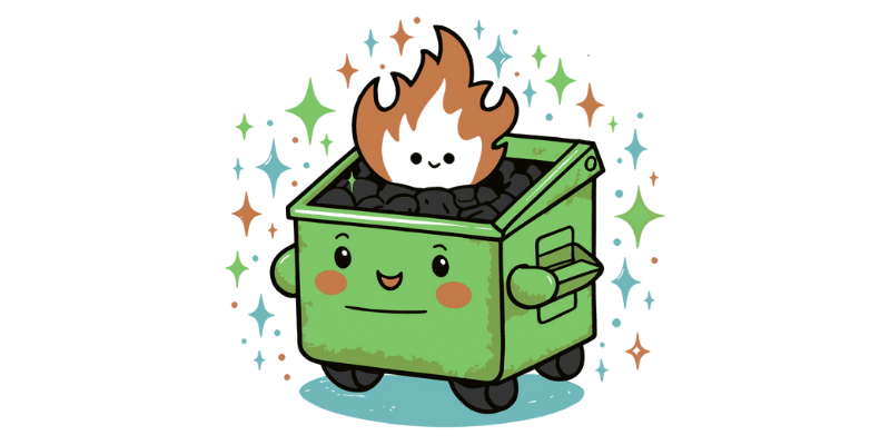 Dumpster Fire Plush Logo